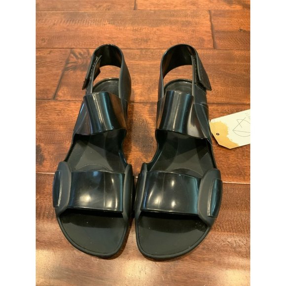 Marni Black Jelly Strappy Sandals W/ Hook & Loop Closure, Size 8 (US), 38 (IT) - Picture 2 of 8